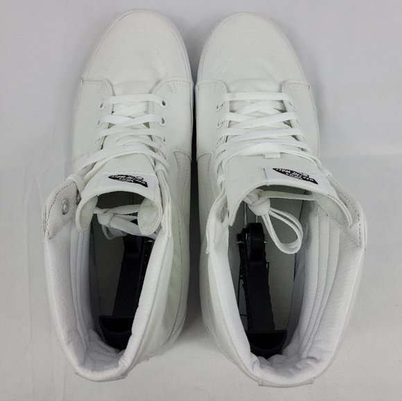 Vans Off The Wall High Top Shoes Mens Size 13 All White Lace Up Sneakers 721356 - Picture 2 of 12
